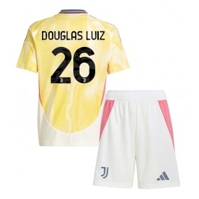 Juventus Douglas Luiz #26 Borta Kläder Barn 2024-25 Kortärmad (+ Korta byxor)